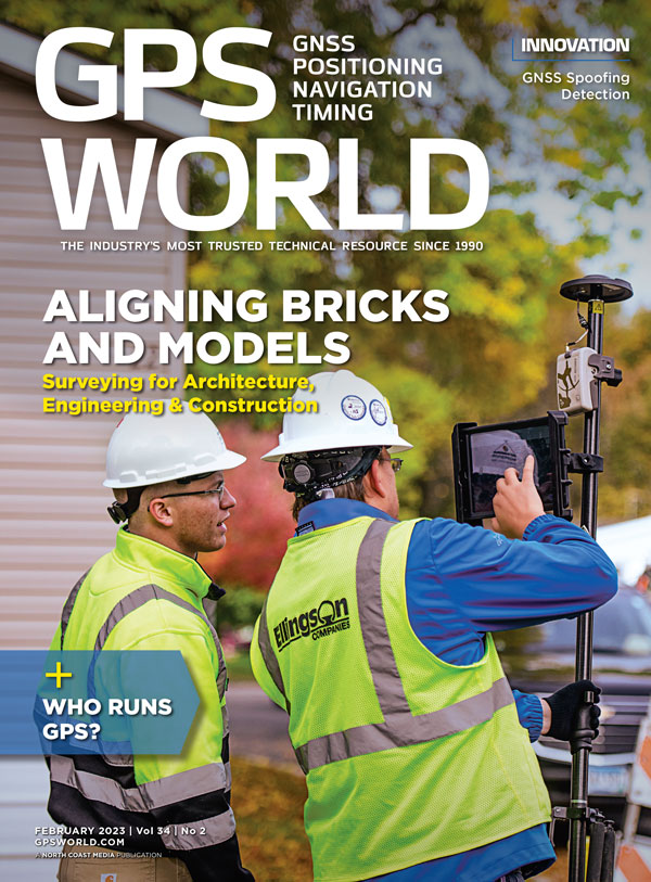 Cover photo:Eos Positioning Systems