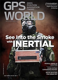 GPS World July 2016 cover